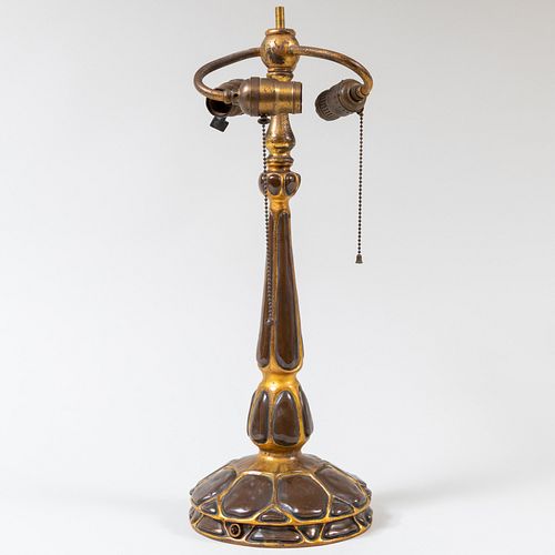 Tiffany Style Patinated Bronze Table Lamp Base
