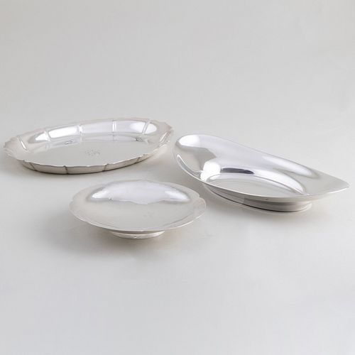 Three Silver Serving Dishes