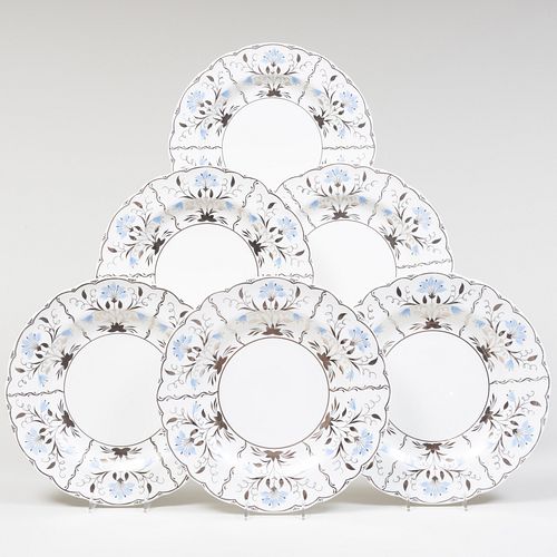 Set of Twelve Wedgwood Luster Decorated Plates