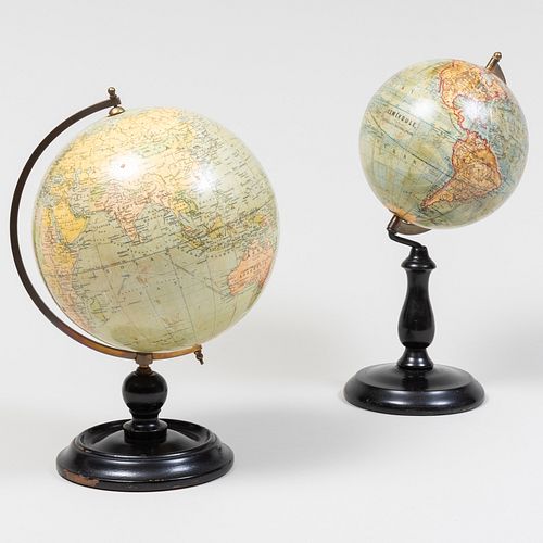 Philip's British Empire Table Globe and a Czech Table Globe