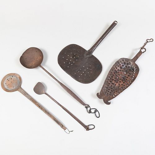 Group of Metal Kitchen Implements