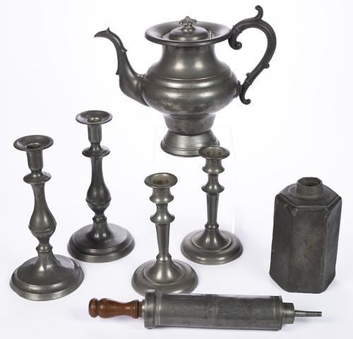 CINCINNATI, OHIO AND OTHER PEWTER ARTICLES, LOT OF SEVEN