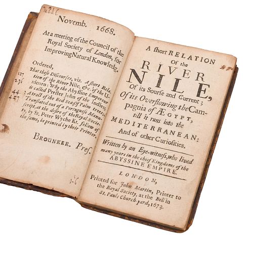 Book, A Short Relation of the River Nile, 1673