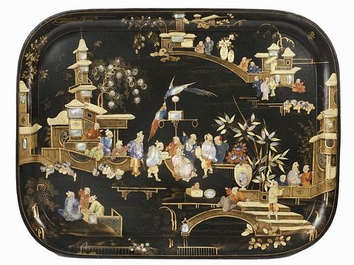 LACQUERED TIN TRAY
