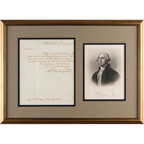 George Washington Autograph Letter Signed as President with Free Frank to Nephew