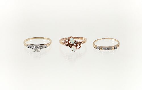 Ladies 14K Vintage Rings sold at auction on 17th August | Concept Art ...