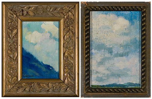 Lucile Howard (Am. 1885-1960), Two Works, Oil on canvas laid to panel, framed