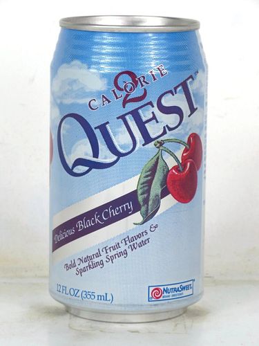 1989 Quest Diet Black Cherry Soda 12oz Can Sherman Oaks California