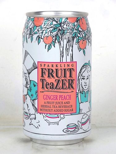 1993 Fruit TeaZER Ginger Peach 12oz Can Alice Wonderland