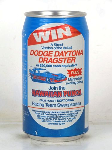 1988 Hawaiian Punch Dodge Daytona Dragster Giveaway 12oz Can Indianapolis