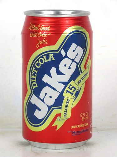 1995 Jake's Diet Cola 12oz Can Seattle Washington