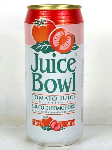 1987 Juice Bowl Tomato Juice 31oz Can Florida/Belgium