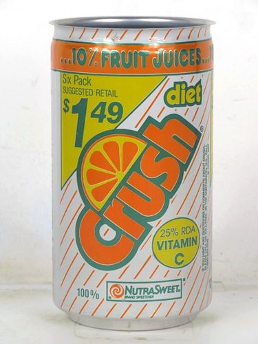 1987 Orange Crush Diet 12oz Soda Can Cincinnati