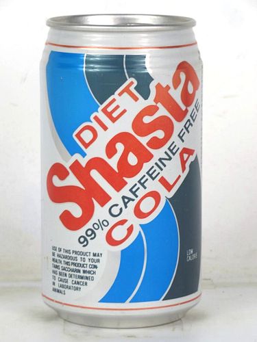 1985 Shasta Caffeine Free Diet Cola 12oz Can