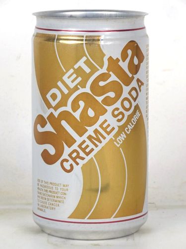 1985 Shasta Diet Creme Soda 12oz Can