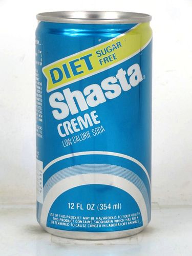 1977 Shasta Diet Creme Soda 12oz Can