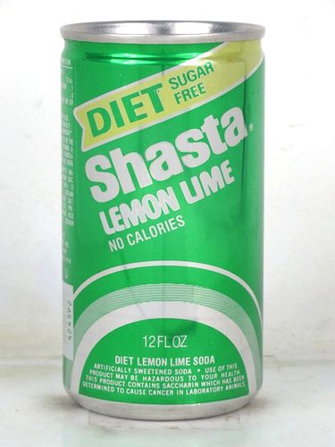1977 Shasta Diet Lemon Lime Soda 12oz Can