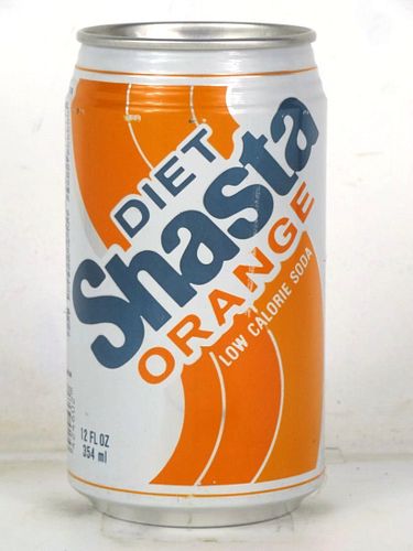 1985 Shasta Diet Orange Soda 12oz Can
