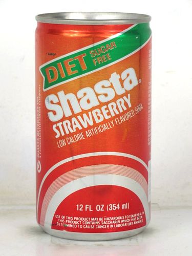 1977 Shasta Diet Strawberry Soda (Green) 12oz Can