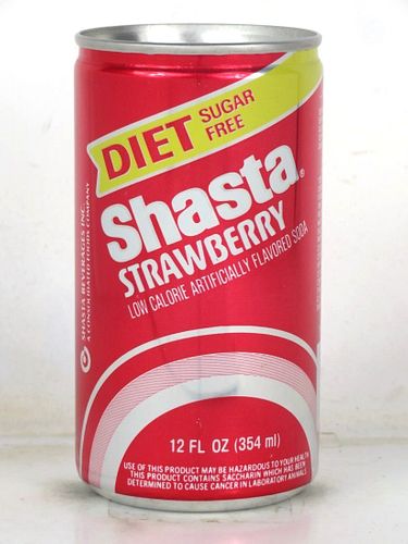 1977 Shasta Diet Strawberry Soda (Yellow) 12oz Can