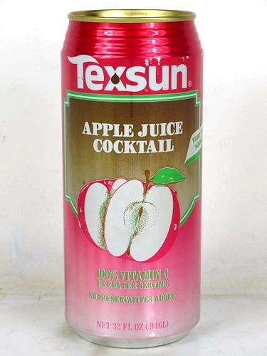 1987 Texsun Apple Juice Quart Can Weslaco Texas