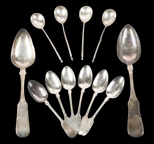 (12) RUSSIAN & ENGLISH SPOONS