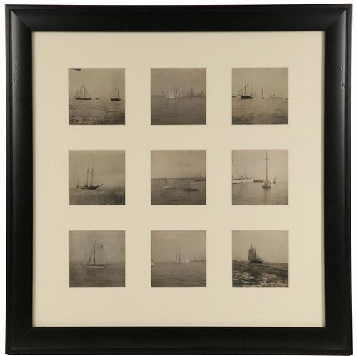 (9) HISTORIC YACHTING PHOTOS IN (1) FRAME