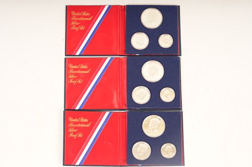 Three 1976 United States Bicentennial Silver Proof Sets 