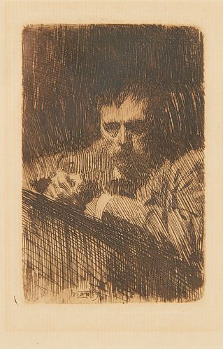 Anders Zorn "A Painter-Etcher" Etching 1889