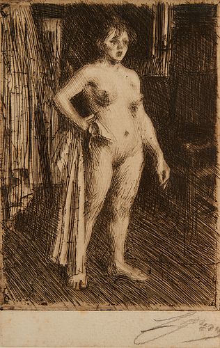 Anders Zorn "Venus de la Vilette" Etching 1893