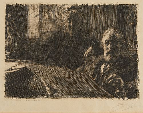 Anders Zorn "Mr. & Mrs. Furstenberg" Etching 1895