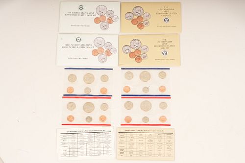 1989-1990 U.S. Mint Uncirculated Coins Sets 