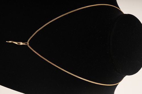 4.4g 14K Gold Italian Horn Necklace 
