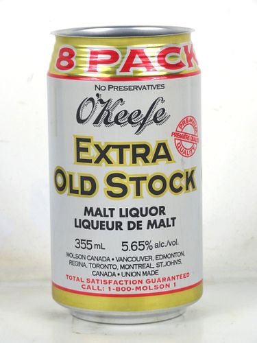 1996 O'Keefe Extra Old Stock Malt Liquor "8 Pack" 355ml Can Molson Canada