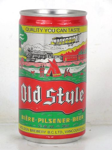 1984 Old Style 355ml Beer Can Vancouver Canada