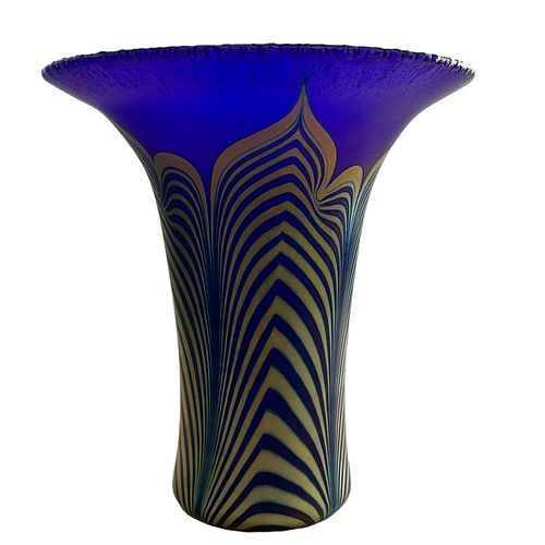 Correia Glass Cobalt Ornament 1987 Vase