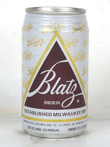 1983 Blatz Beer 12oz Undocumented Eco-Tab La Crosse Wisconsin