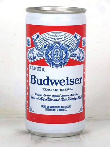 1978 Budweiser Beer 10oz T49-34V1 Eco-Tab Houston Texas