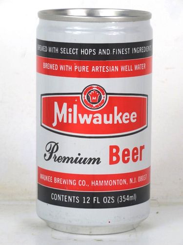 1979 Milwaukee Premium Beer 12oz Undocumented Eco-Tab Hammonton New Jersey