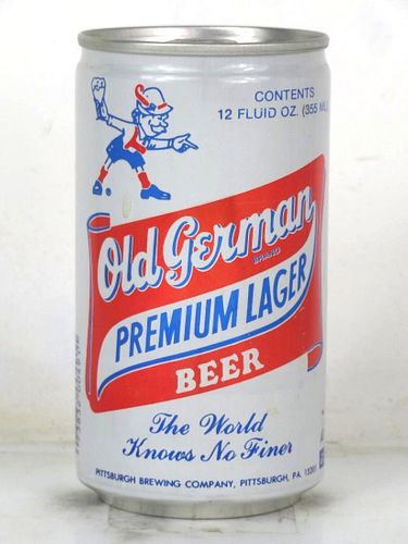 1988 Old German Beer 12oz Undocumented Eco-Tab Pittsburgh Pennsylvania