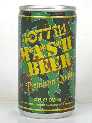 1983 M.A.S.H. 4077th Beer 12oz Undocumented Eco-Tab Fort Wayne Indiana