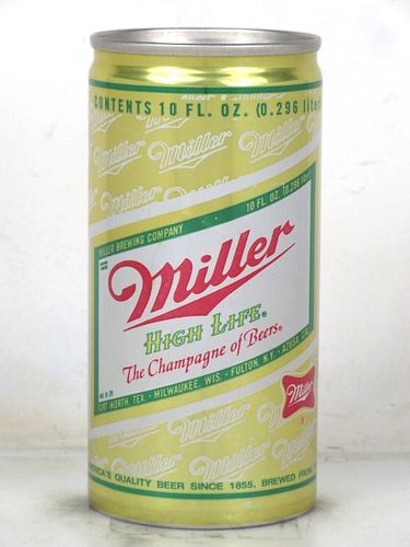 1975 Miller High Life Beer (for Puerto Rico) 10oz Undocumented Ring Top Milwaukee Wisconsin