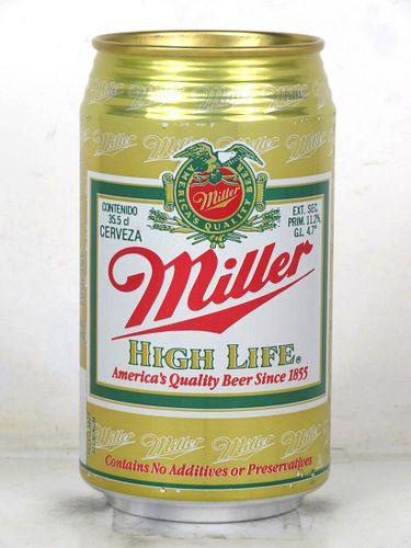 1989 Miller High Life Beer (Spain) 12oz Undocumented Bank Top Milwaukee Wisconsin