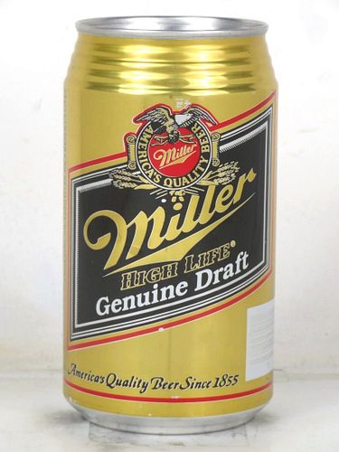 1987 Miller High Life Genuine Draft Beer 12oz Undocumented Bank Top Milwaukee Wisconsin