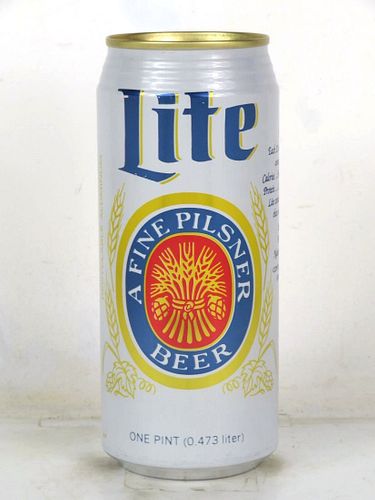 1987 Miller Lite Beer 16oz One Pint T154-28 Eco-Tab Fort Worth Texas