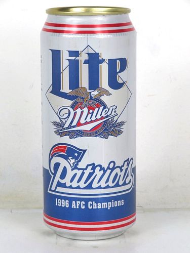 1996 Miller Lite Beer New England Patriots Football 16oz One Pint Undocumented Eco-Tab Fort Worth Texas
