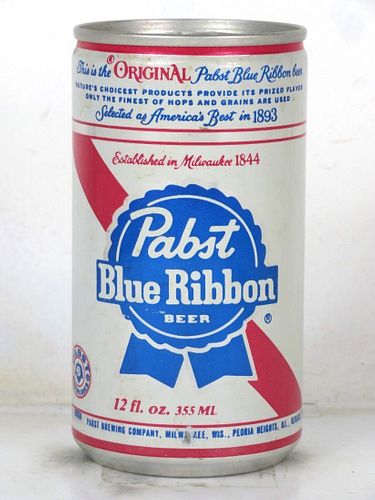 1977 Pabst Blue Ribbon Beer 12oz T106-30 Ring Top Milwaukee Wisconsin