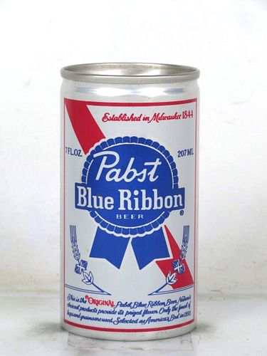 1986 Pabst Blue Ribbon Beer 7oz T29-14 Ring Top Milwaukee Wisconsin