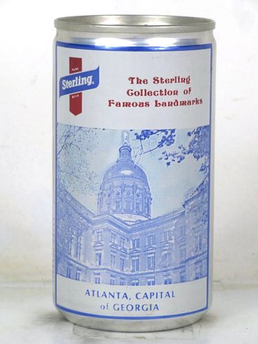 1977 Sterling Beer "Atlanta Capital" 12oz Undocumented Ring Top Evansville Indiana