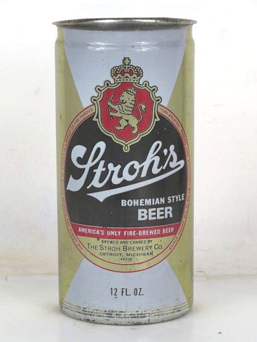 1975 Stroh's Bohemian Style Beer (tall) 12oz T129-01 Detroit Michigan